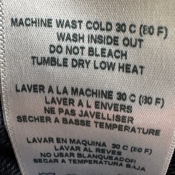 Anthro Sundry Womens Ankle Straight Jeans Size 28 Embroider Stars Washed Black - Picture 11 of 12